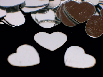 Silver Heart Confetti, 1/4